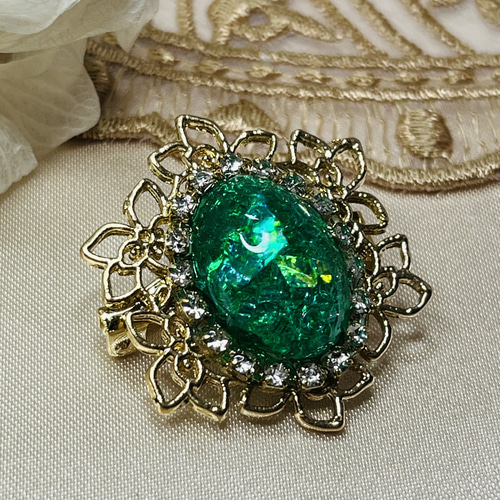 エメラルドちっくブローチ 指輪・リング 雅楽大や 通販 16770955