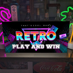 【Lサイズ】 80S 90S レトロゲーム 照明 看板 置物 雑貨 ライトBOX ddd729dfe8175110ba89e4fcba9315