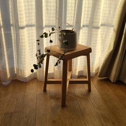 分厚い一枚板スツール　椅子　花台　天然　木製　チェア　いす　イス　和風　 8枚目の画像