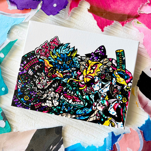 アートパネル】nebuta -祭- 【切り絵×ちぎり絵】 青森ねぶた祭