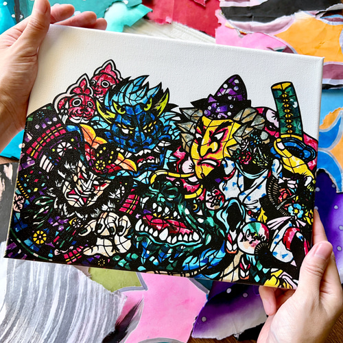 アートパネル】nebuta -祭- 【切り絵×ちぎり絵】 青森ねぶた祭
