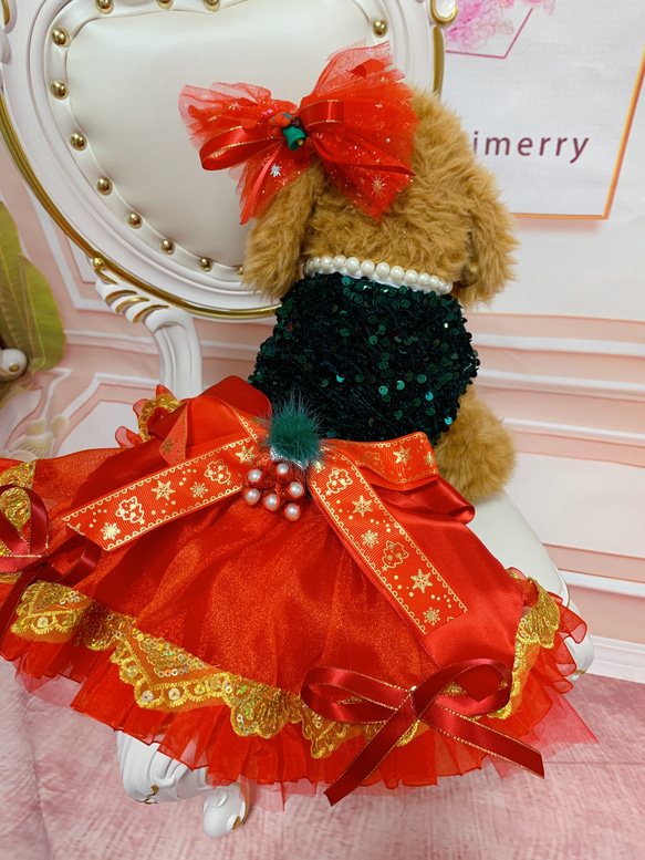 完成品モミの木カラーのクリスマスドレス 14枚目の画像