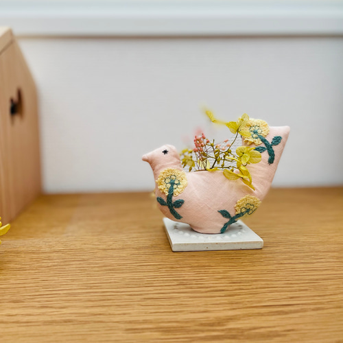 ⚮̈ミナペルホネン ハンドメイド⚮̈小鳥の入れ物 オブジェ 置物／skip