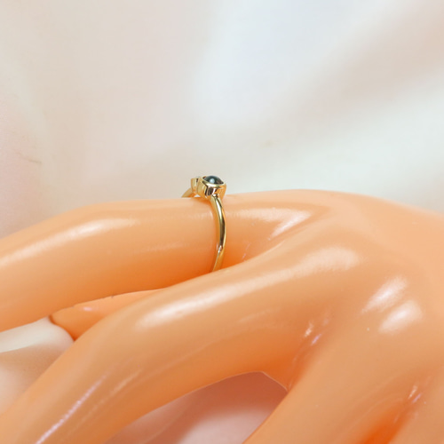 K18YG アレキサンドライトキャッツアイリング 0.24ct 指輪