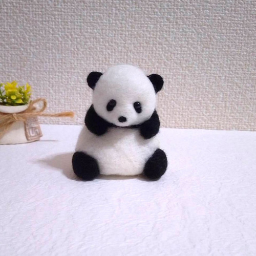羊毛フェルト パンダさん 羊毛フェルト Lana** 通販 16771627｜Creema