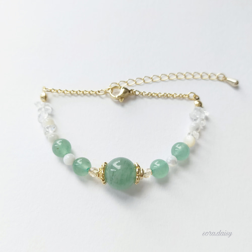 パワーストーンセット アベンチュリン×マザーオブパール×水晶