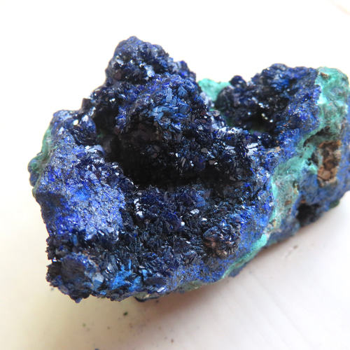 美しい鉱物標本】地球のかけらのようなアズライト（マラカイト共生