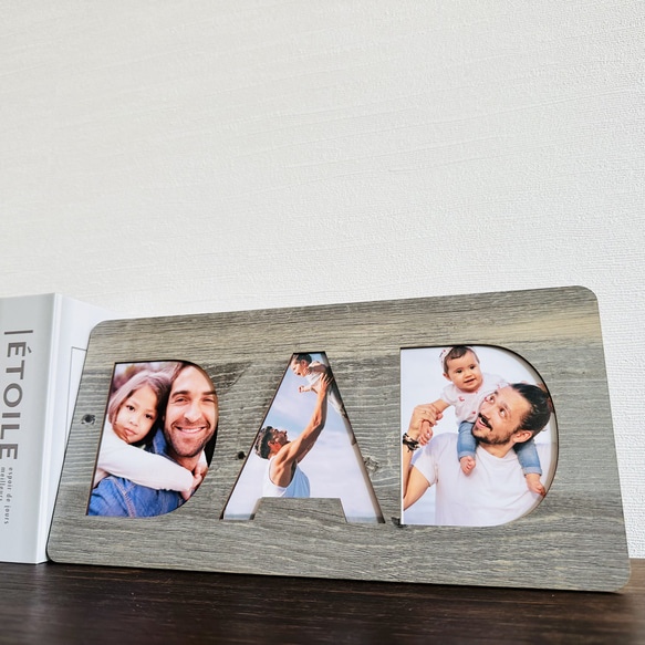 木製フォトスタンド”DAD” 写真立て Photo stand Album インテリア