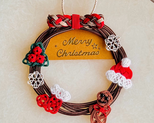 No.R5♡Sold outミニリース クリスマスリース ミニビーズリース Amazon | S&C Live クリスマスリース 玄関ドア用 40cm 明るい 赤