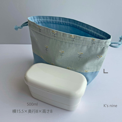 選べるコード】お弁当袋 巾着袋 コップ袋【Lace flower】レース