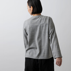 HANDROOM WOMEN'S ウールジャージー クルーネックカットソー lightgrey｜ladies｜2size 2枚目の画像