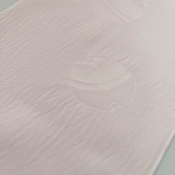 半衿 正絹 淡桃色 八丁織り 鈴の紋織 ゆらぎ かわいい 半襟 縮緬 ピンク 7枚目の画像