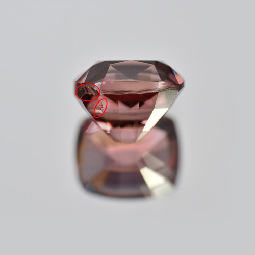 天然石ピンクジルコン 加工OK ソ付 ピンク ジルコン 1.352ct ルース クッション 天然石