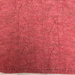 手編み　ニット　薄紅色　ベスト　半袖 5枚目の画像