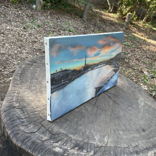 油絵】【原画】夕暮れのセーヌ川/Seine River at dusk 絵画 油絵】【原画】夕暮れのセーヌ川/Seine River at dusk 絵画