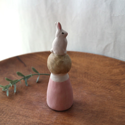 陶器で作った人形   noru doll ( ノルドール )  　白いうさぎ 3 7枚目の画像