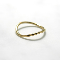 Pure Circle Curve Ring / K18 Gold 金指輪  / 受注製作ゴールド　オーダーメイド 1枚目の画像