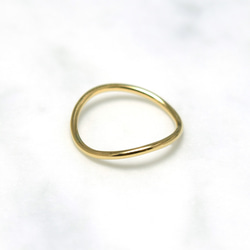 Pure Circle Curve Ring / K18 Gold 金指輪  / 受注製作ゴールド　オーダーメイド 3枚目の画像