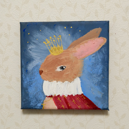 うさぎの王子様 絵画 綿森りこ 通販 16772496｜Creema(クリーマ)