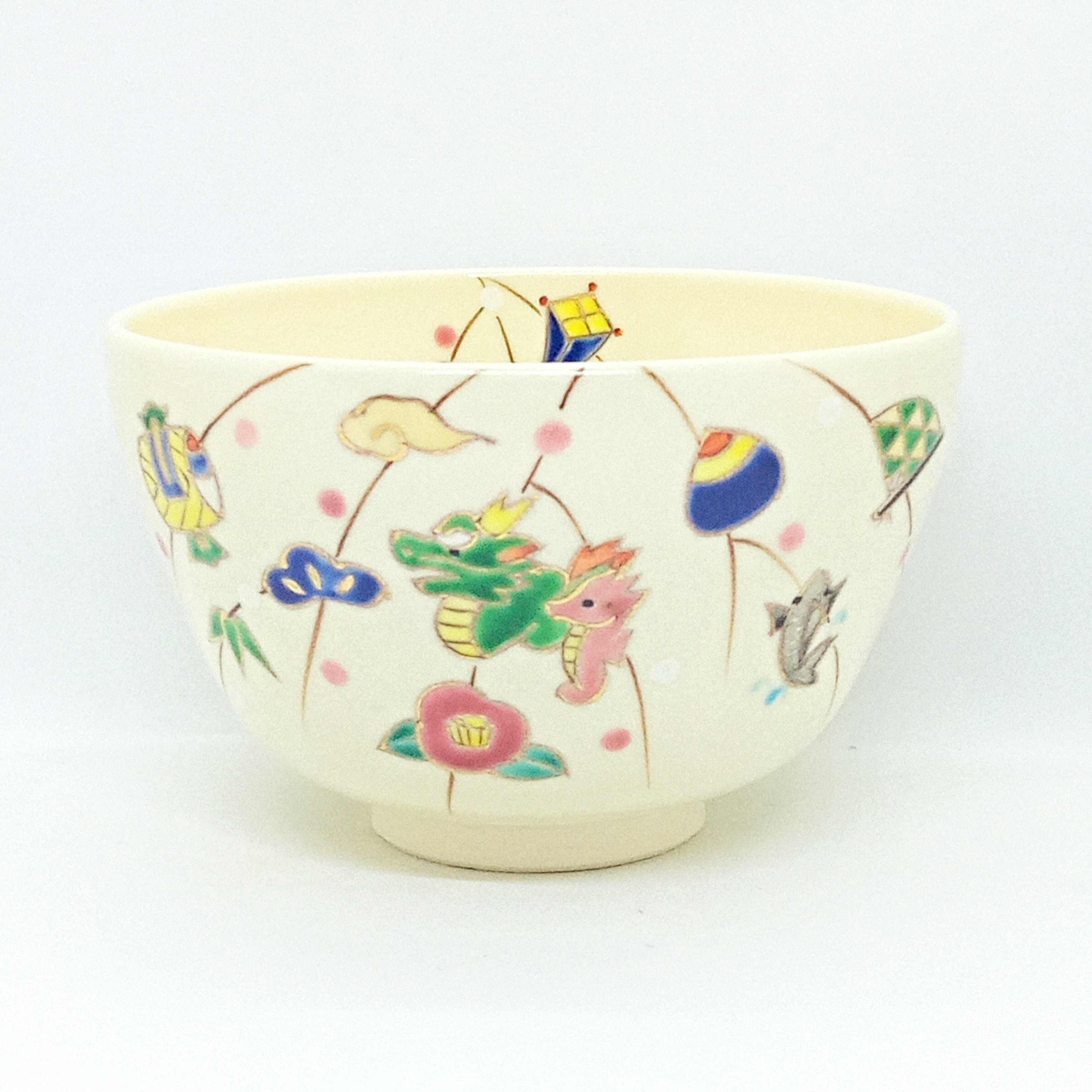 京焼　干支絵馬亥　抹茶茶碗　【新品未使用】