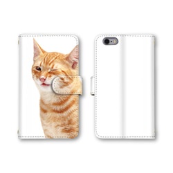 送料無料 スマホケース 手帳型 スマホカバー 猫 ねこ iPhone android 2枚目の画像
