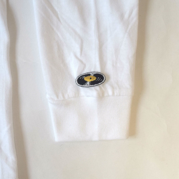 パンダ長袖Tシャツ「シャンシャンバイオリン」ホワイト Mサイズ  WATERFALLオリジナル商品 4枚目の画像