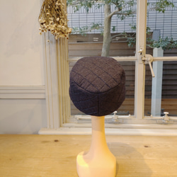 quilting cap re wool navy 3枚目の画像