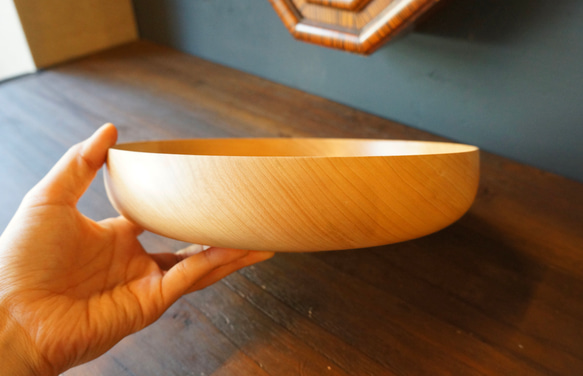 【木　皿　木製　食器　カレー皿】＃160 トチ 3枚目の画像