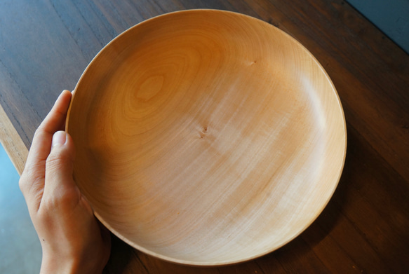 【木　皿　木製　食器　カレー皿】＃160 トチ 2枚目の画像