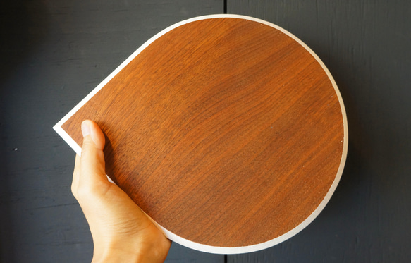 【木　皿　木製　食器】＃142　ウォルナット 2枚目の画像