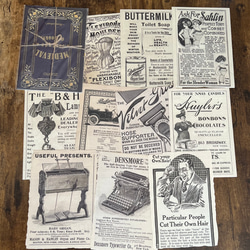 雑誌の1ページ風な、レトロデザインペーパー素材(蒸気画報)10枚【mc