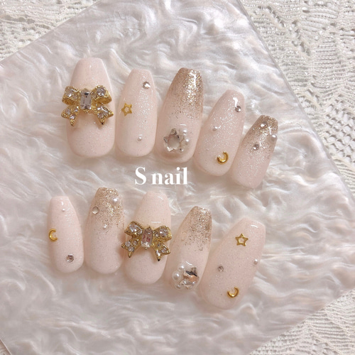 108))マグネットネイル フレンチガーリー クリスマスネイル ネイルチップ 108))マグネットネイルチップ フレンチガーリー うるうる ショート