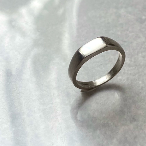 シルバー925使用 シグネットリング 指輪 鋳造 銀工房 印台 モノトーン