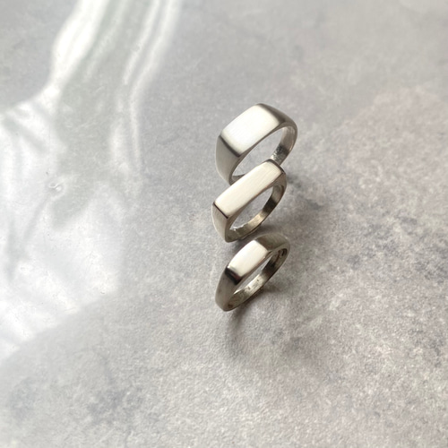 シルバー925使用 シグネットリング 指輪 鋳造 銀工房 印台 モノトーン