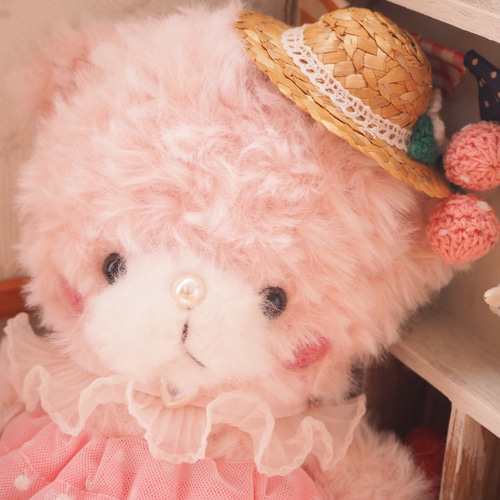 ビンクのふわふわクマさん☆ぬいぐるみ あみぐるみ kotori 通販