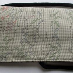 ７４４３　色大島紬の着物で作った和風財布・ポーチ#送料無量 3枚目の画像