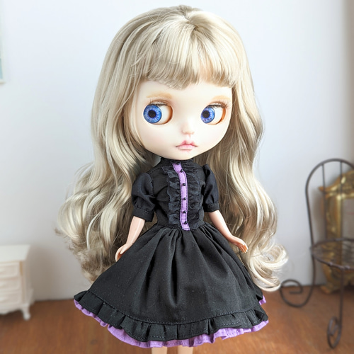 488.※冬服※グレーのフレアロングコート※ブライスアウトフィット※1/6 