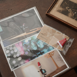 ランプマン用サンタ帽子とポストカードセット 1枚目の画像