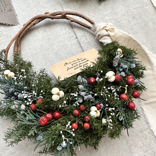 5.クリスマスハーフリース 再…販！受注！クリスマスハーフリース リース la vonde fleur 通販