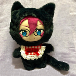 黒猫｜ぬいぐるみ服｜16-17cm用｜着ぐるみ｜ハンドメイド｜あん