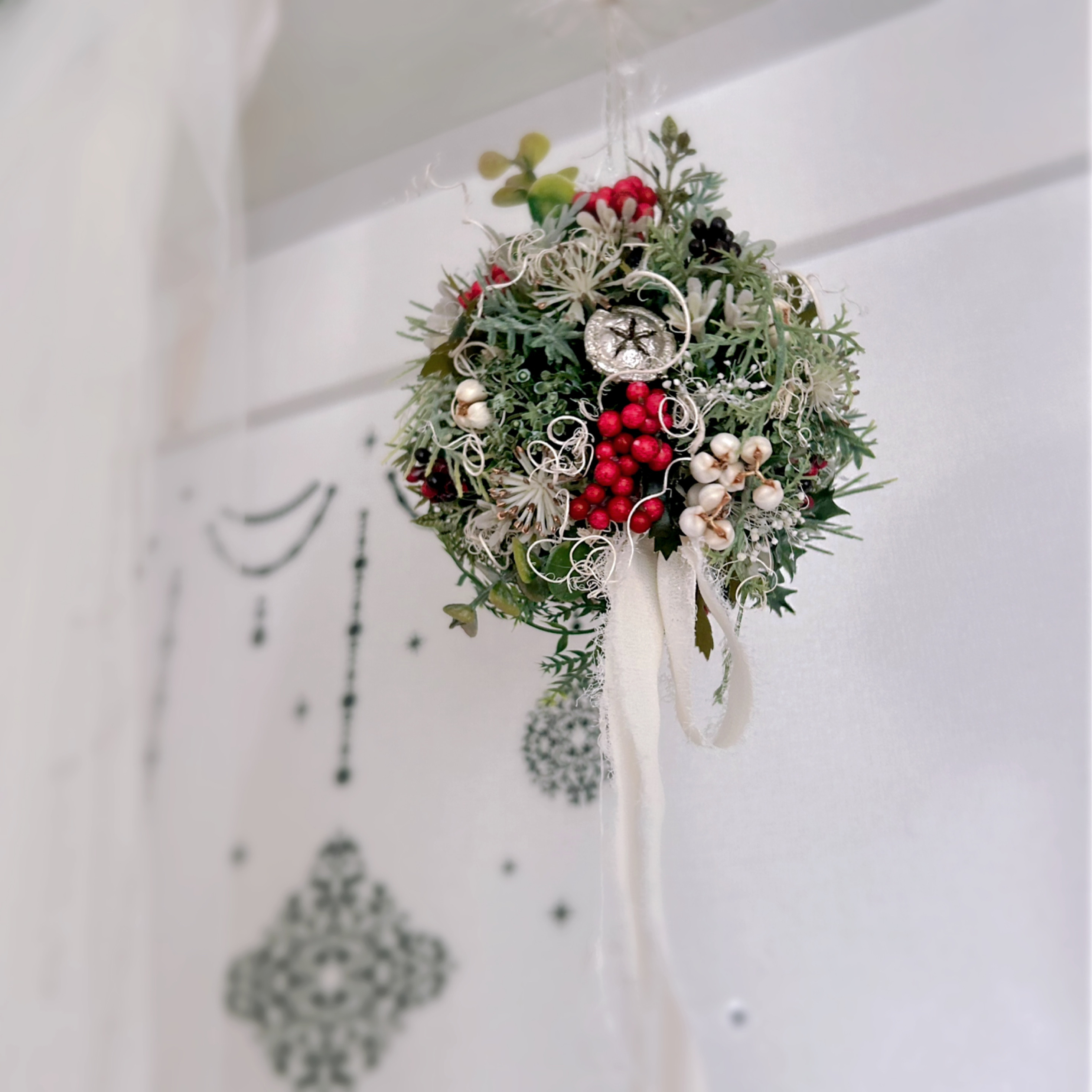 ハンドメイドアーティフィシャルフラワー　クリスマスコーンハスクツリー24