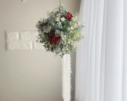 再販×2】クリスマスハンギングボール 直径15cm フライングボール