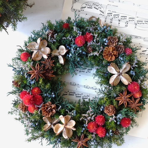 森のクリスマスリース