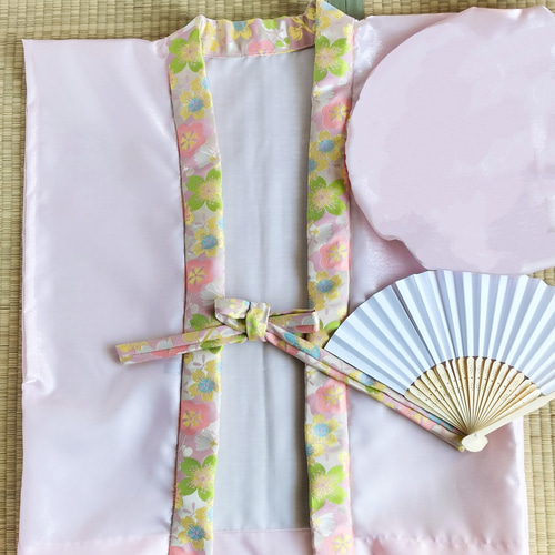 【新品】100歳百寿祝い西陣織『7色桜と梅』天女の羽衣風ちゃんちゃんこ限定5