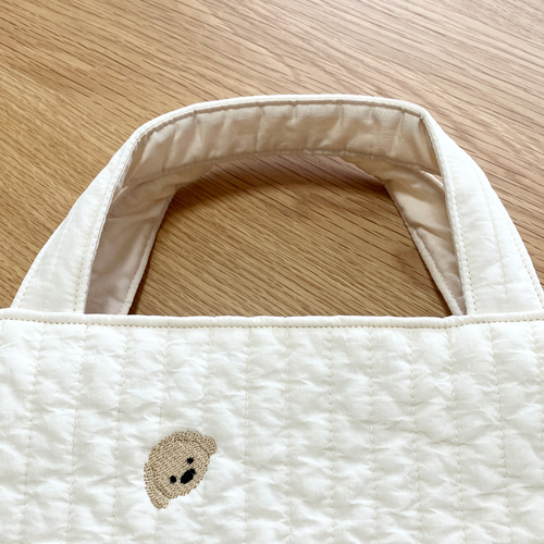 ヌビ　お花　刺繍　レッスンバッグ　上履き袋　体操着袋　ハンドメイド　韓国 メール便不可】刺繍ヌビレッスンバッグ／単品販売