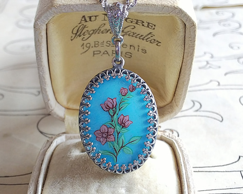 vintage MONET エナメル ネックレス イヤリング ブローチ b80 21_10bd7760-4893-40a8-ab5e-