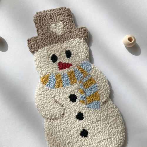 真冬 アートコースター 雪だるま コースター 壁掛け インテリア 子供部屋 冬 色違い