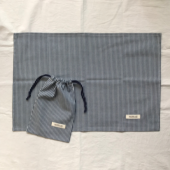 ランチョンマット40×60★小学校机サイズ★2枚セット★ハンドメイド 給食セット ランチョンマット 40×60 小学校机サイズ ヒッコリー