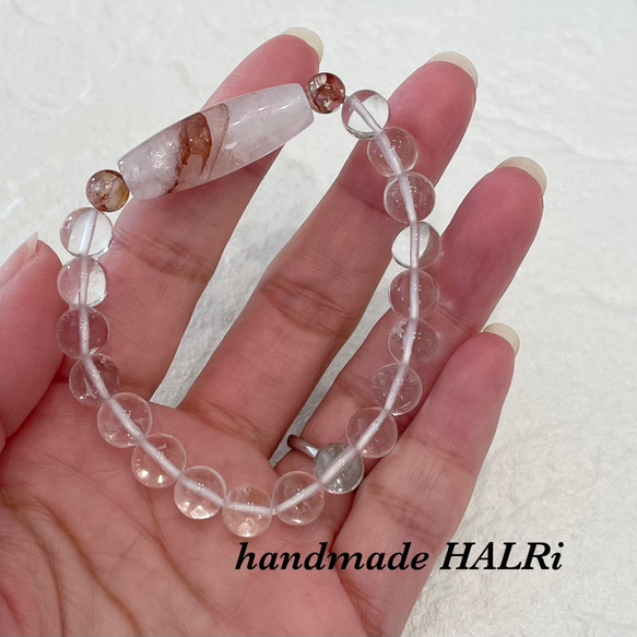 ガーネッシュヒマール ネパール産水晶他デザインブレスレット 天然石