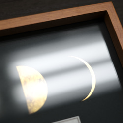 【新色】アートパネル「月の標本」／一点物／金属／アートフレーム／卓上／#インテリアアート 5枚目の画像